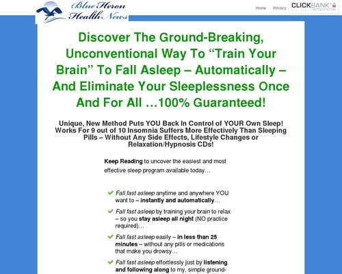 The Insomnia Program cb | Blue Heron Health News Honest Review in 2023