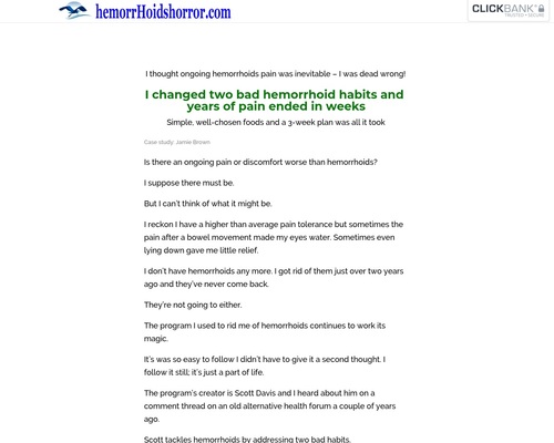 Hemorrhoids Case Study cb | Blue Heron Health News Honest Review in 2023