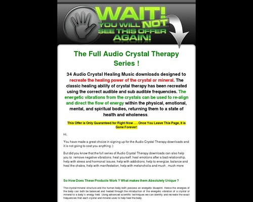 Audio Crystal Therapy One Time Offer Honest Review in 2023